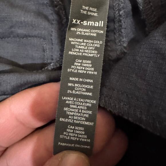 Vuori Ripstop Wide Leg Pant XXS Charcoal Organic Cotton Cropped - Picture 5 of 10